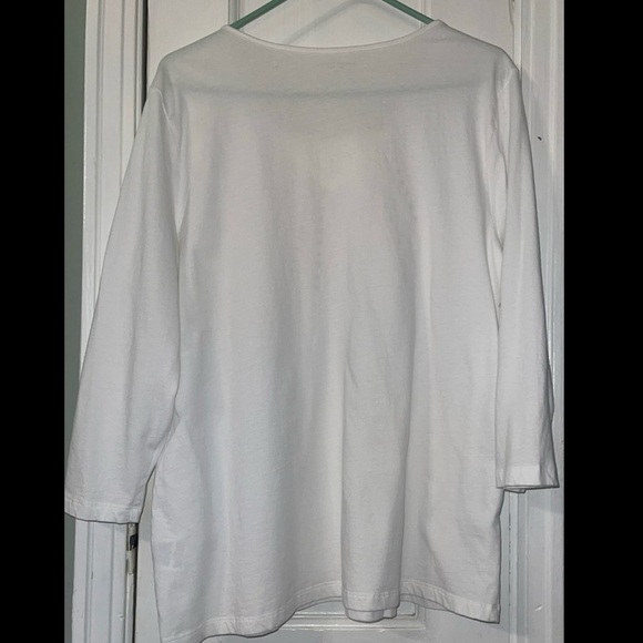 White Studded Women's Top - Picture 3 of 4